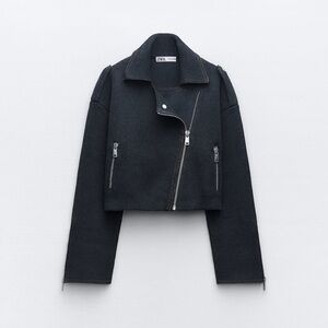 Zara KNIT BIKER JACKET